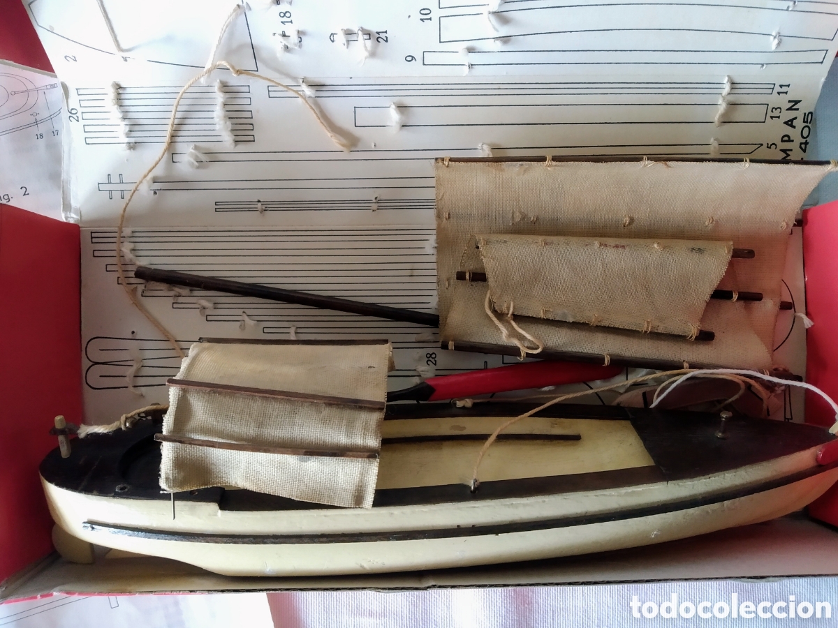 Maquetas: ANTIGUA MAQUETA DE BARCO SAMPAN DE CONSTRUCTO REF. R.405 - Foto 12