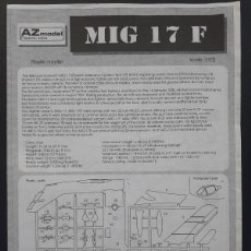 Maquetas: INSTRUCCIONES DE MONTAJE MAQUETA MIG-17F 1/72 DE AZ MODEL