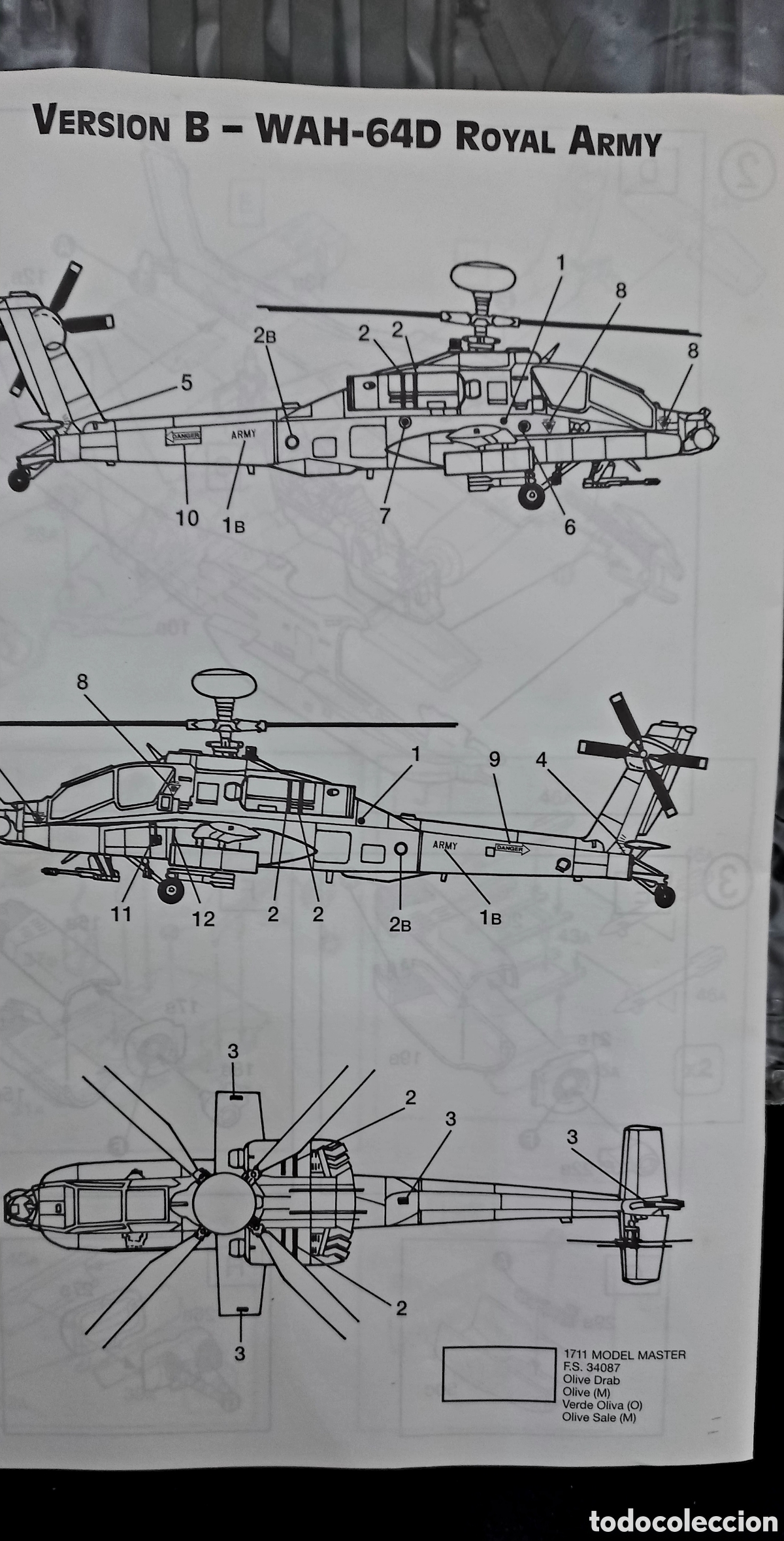 Maquetas: MAQUETA AH-64 D LONGBOW APACHE. ITALIERI 1/72 (SIN CAJA) - Foto 6