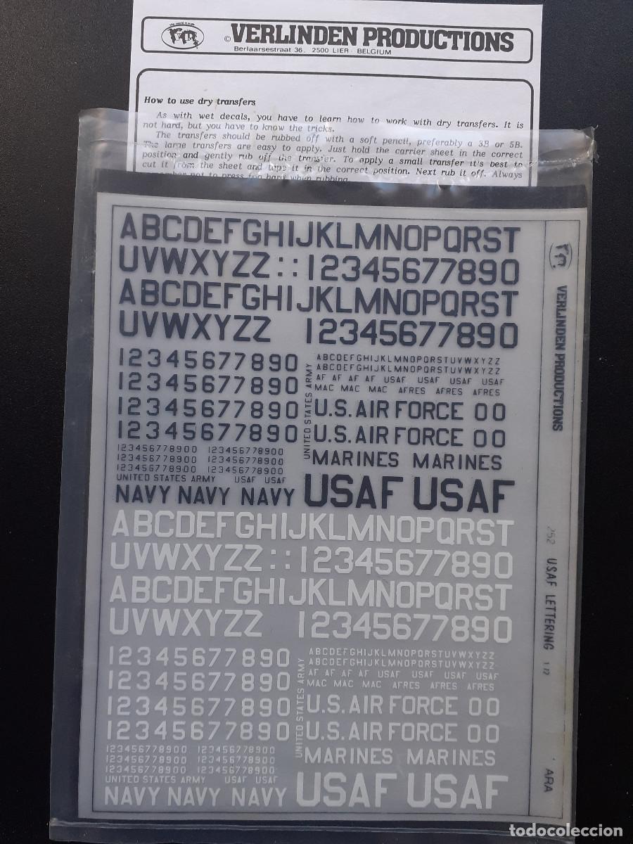 Maquetas: Hoja transferibles USAF 1/72 de Verlinden - Foto 1