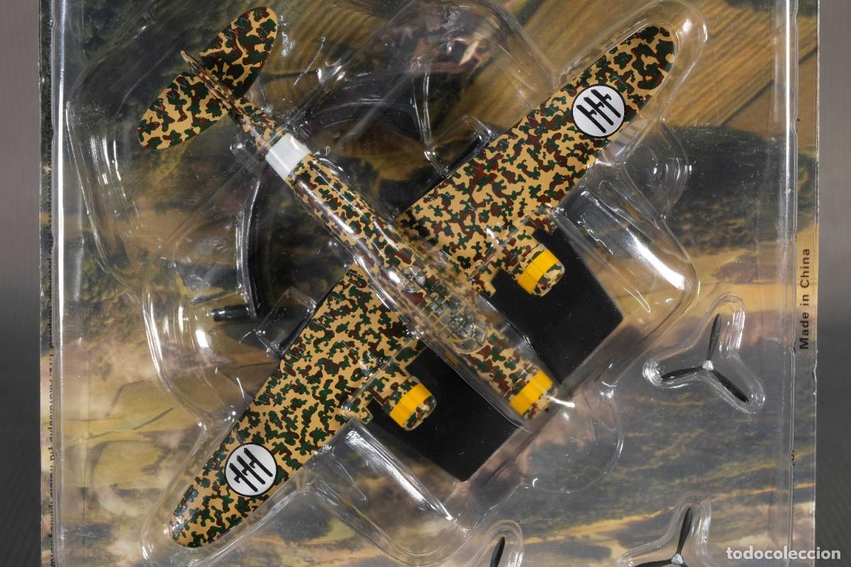 Modelo De Bombardero BR.20 Cicogna De La Fuerza Aérea Italiana De La WWII, Escala 1:144, Aleación Y Plástico, Hélice Giratoria