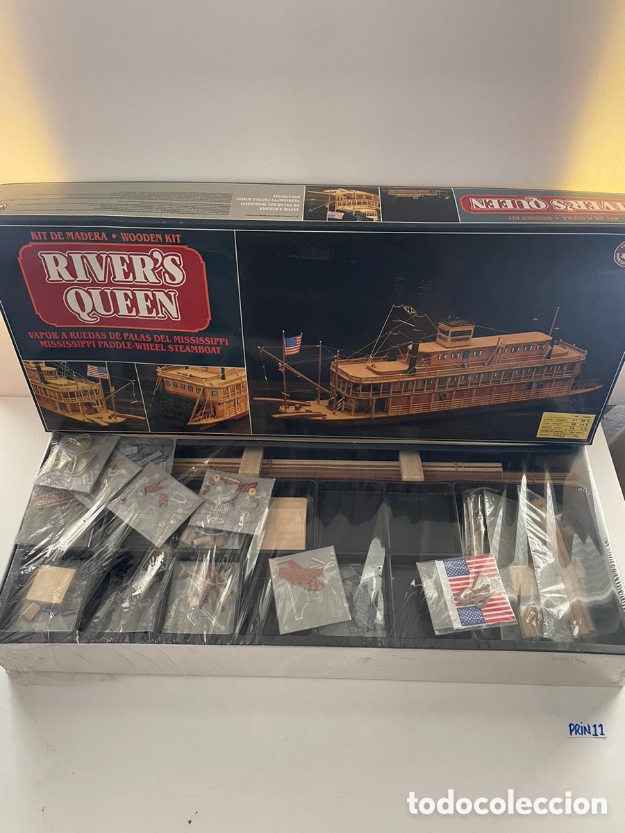 Maquetas: Rivers Queen Kit de Madera Modelo 1:80 Fabricado en Espa&ntilde;a. - Foto 2
