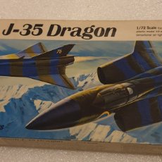 Maquetas: REVELL SAAB J-35 DRAGON STRATEGIC AIR POWER SERIES 1/72 BRITAIN 1968. Lote 403373689