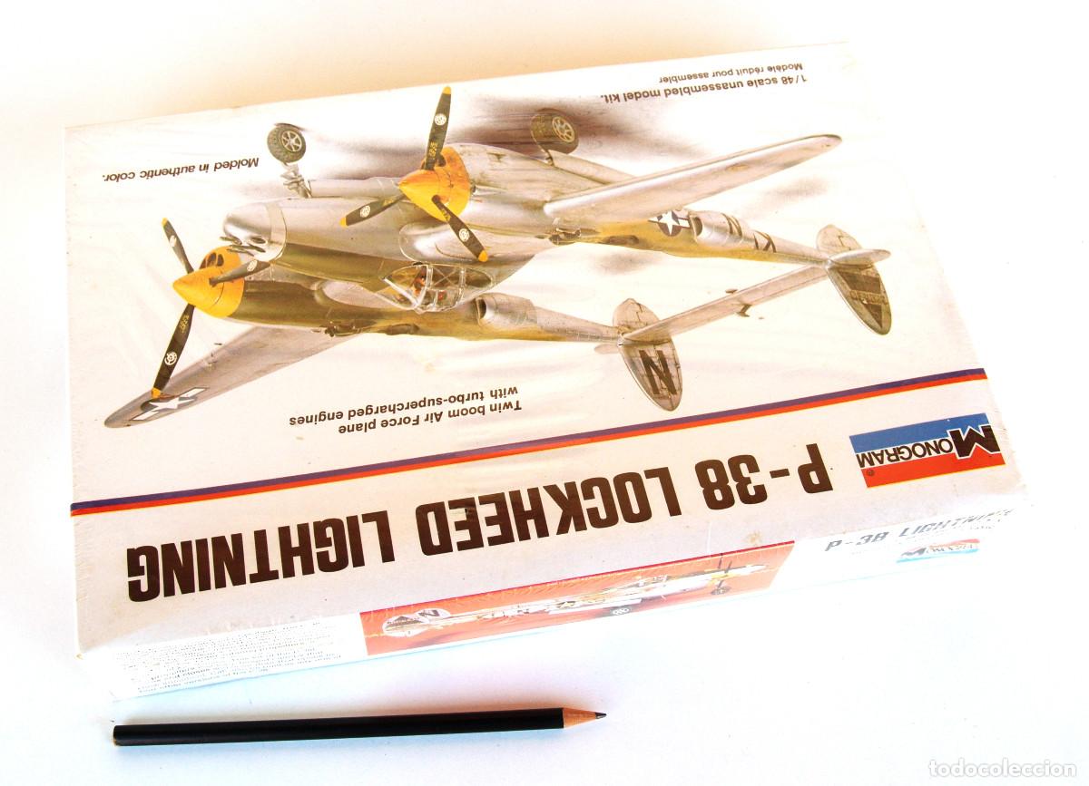 Maquetas: Monogram 1:48 (Edici&oacute;n 1980) &bull; Lockheed P-38 LIGHTNING (USAAF, Varias versiones) Model Kit - Foto 2
