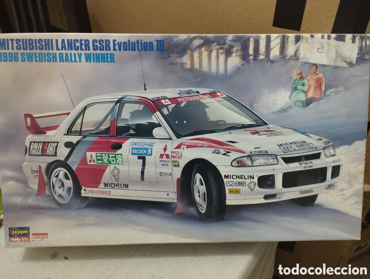 Maquette Hasegawa – Mitsubishi Lancer GSR Evolution III 1996 – Échelle 1:24 – Rallye – Occasion