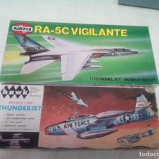 Maquetas: DOS MAQUETAS AVIONES ESCALA 1/72 RA-5C VIGILANTE Y REPUBLIC F-84G IMPRESCINDIBLE LEER DESCRIPCION