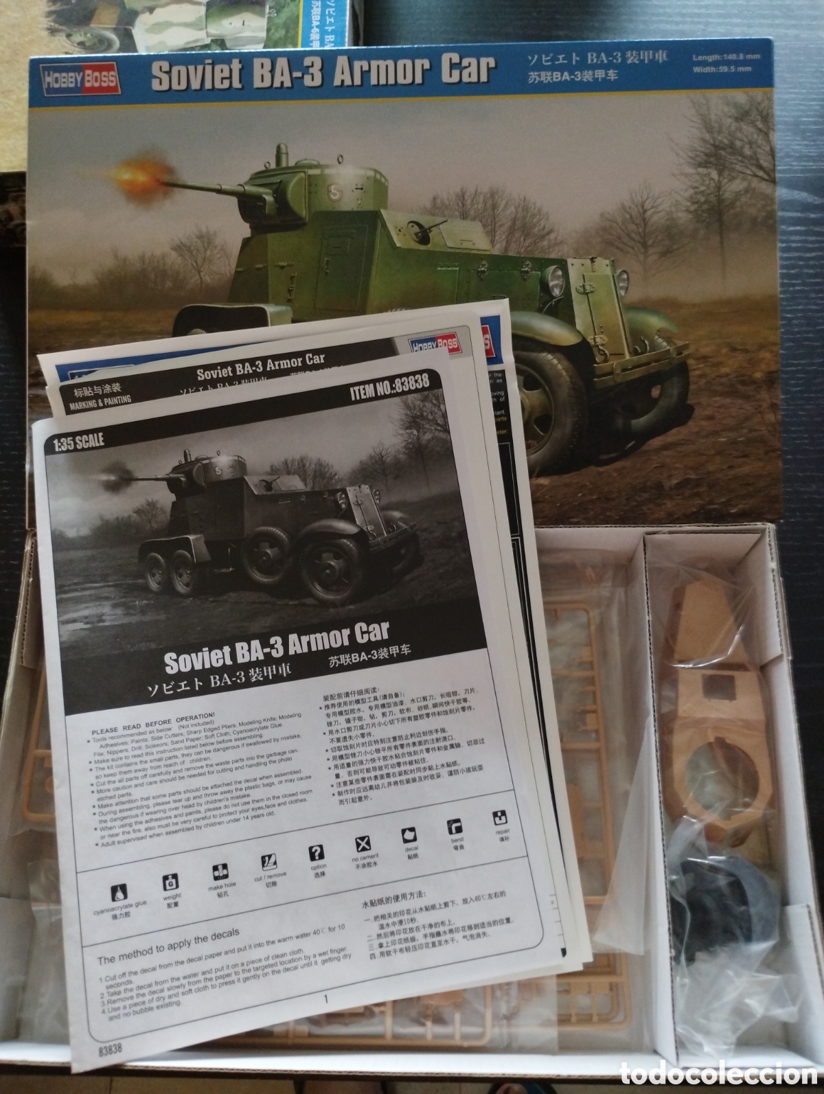 Maquetas: HOBBY BOSS - SOVIET BA-3 ARMOR CAR 1/35 83838 - Foto 2