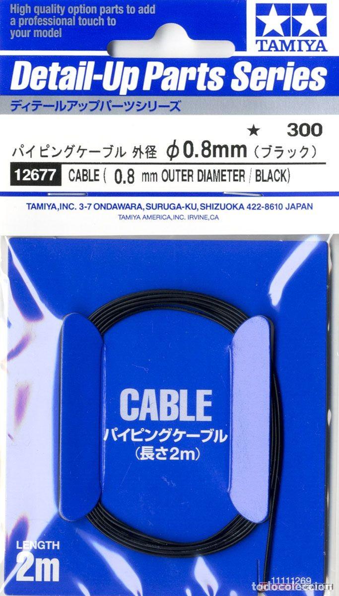 Maquetas: Tamiya - Cable de color negro de 0.8mm 12677 - Foto 1
