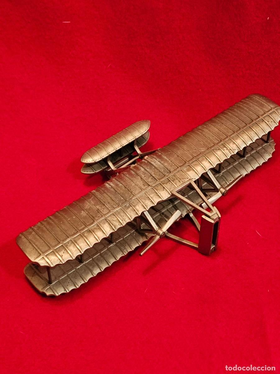Maquetas: MODELO DE AVION : PEWTER ESCALA 1:69 WRIGHT BROTHERS FLYEE - Foto 1