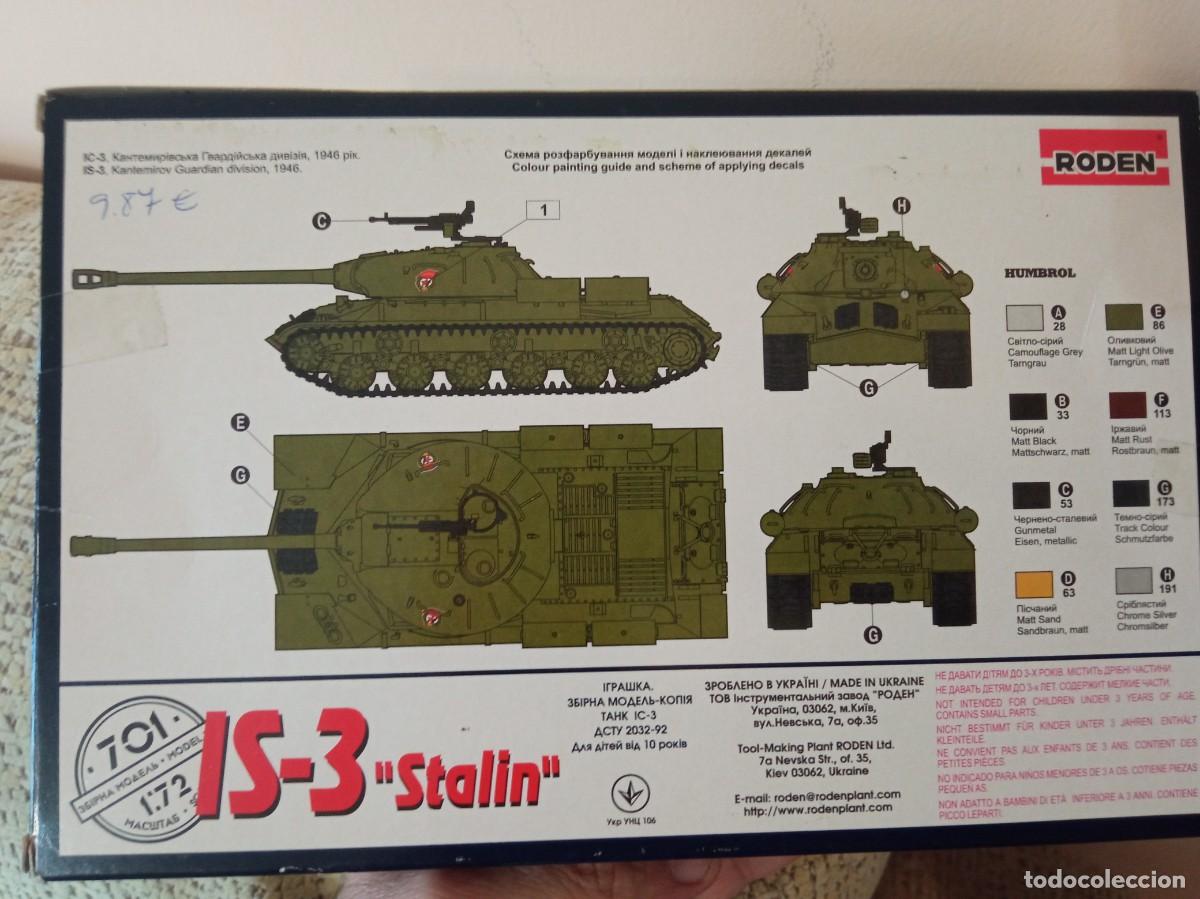 Maquetas: Tanque ruso IS-3 Stalin 1/72 Roden - Foto 2