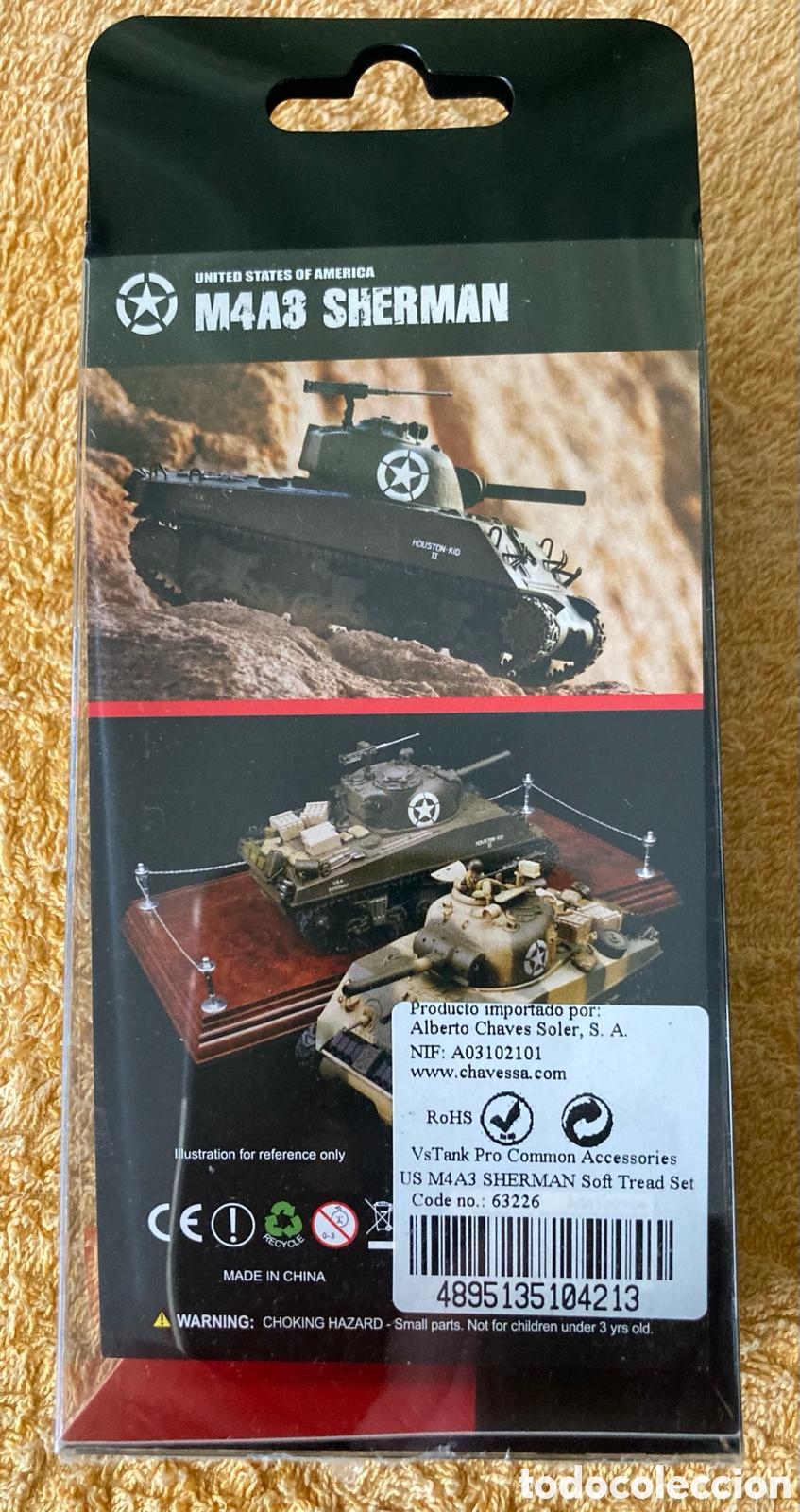 Maquetas: Cadena en pl&aacute;stico resistente del tanque M4-A3 Sherman R/C VsTank 1:24 - Foto 1