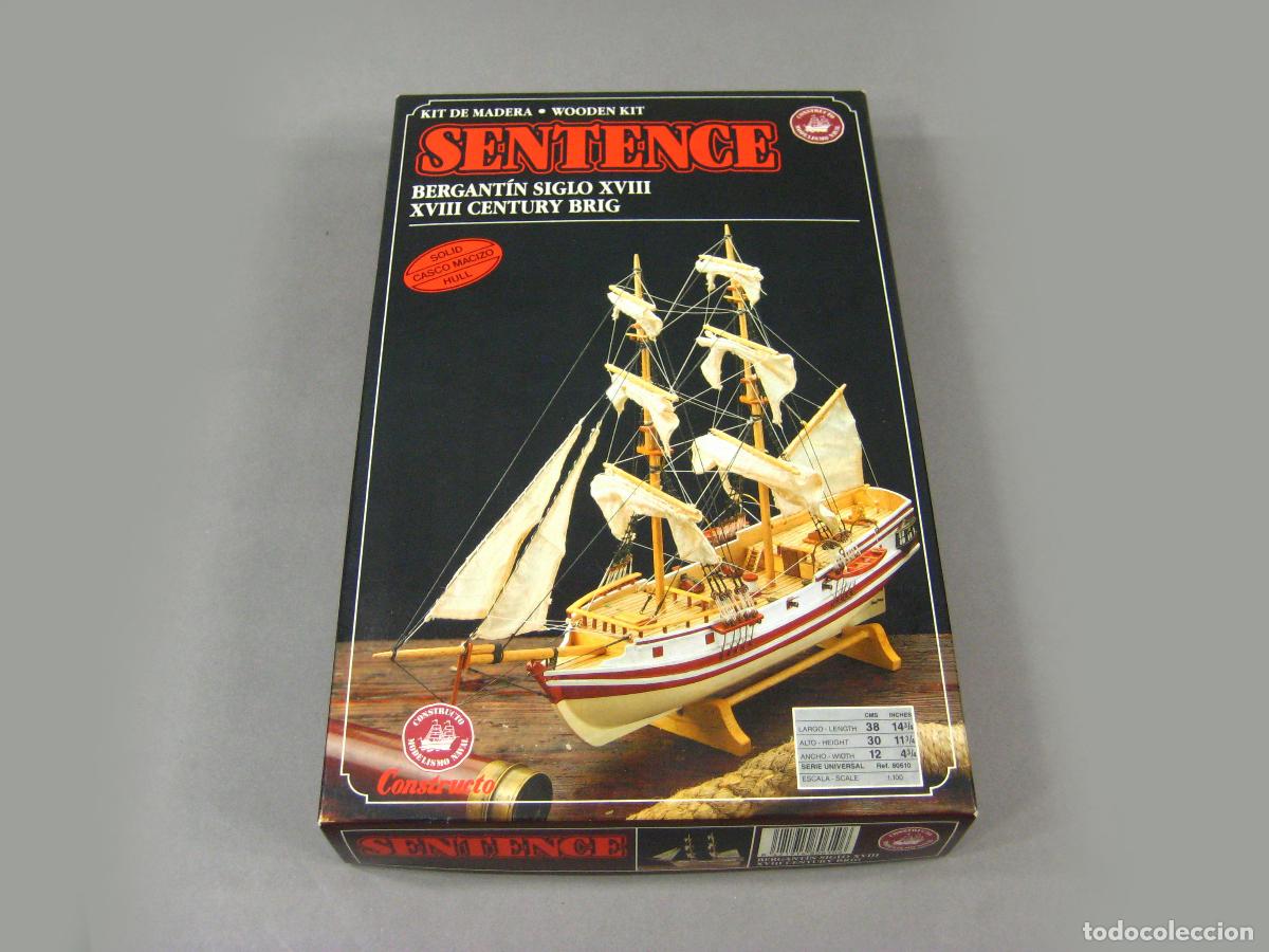 Maquetas: KIT DE MADERA CONSTRUCTO DEL BARCO BERGANT&Iacute;N SENTENCE DEL SIGLO XVIII - Foto 1