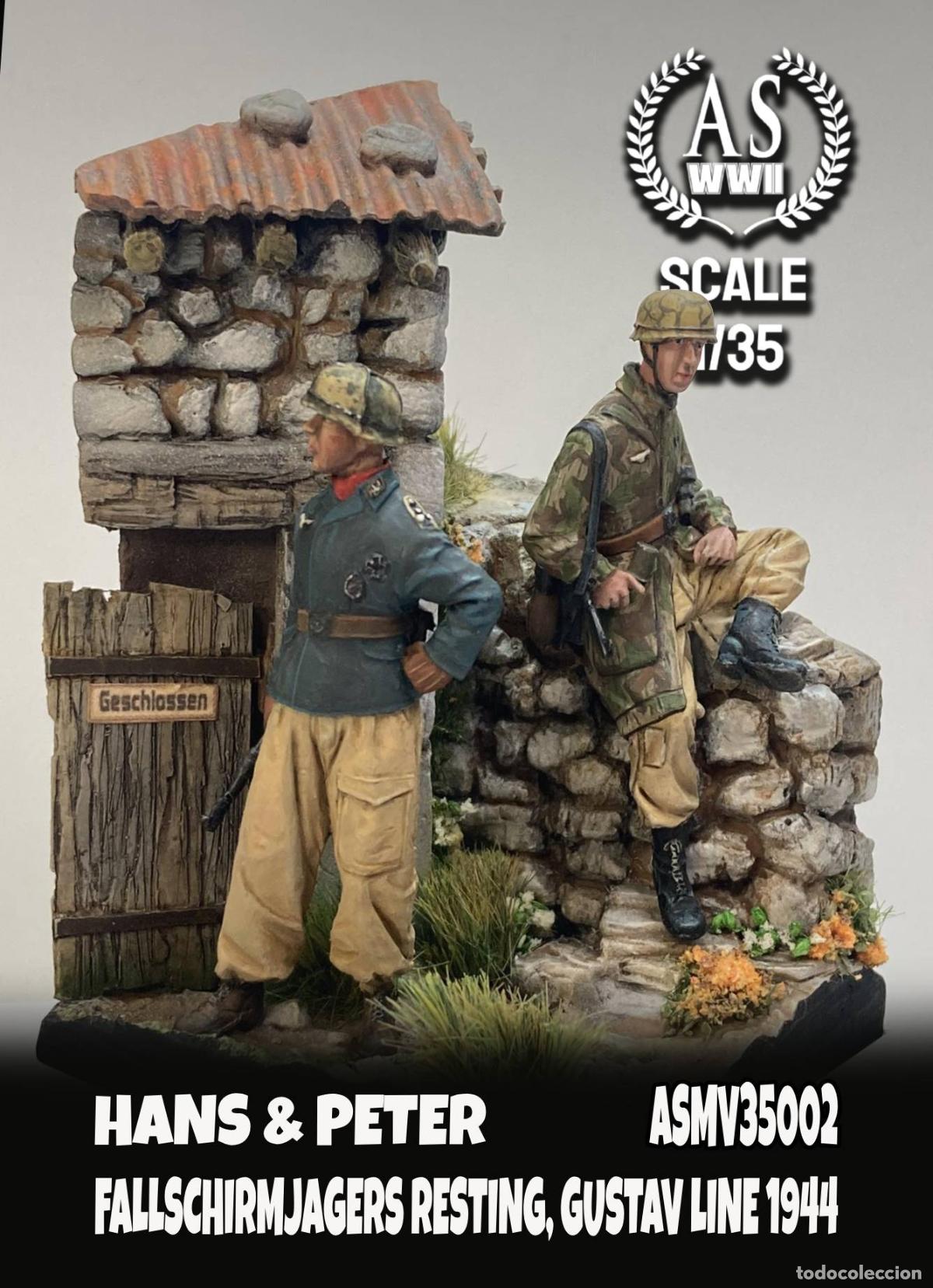 Maquetas: ASMV35002 HANS & PETER, FALLSCHIRMJAGERS RESTING, GUSTAV LINE 1944 - Foto 1