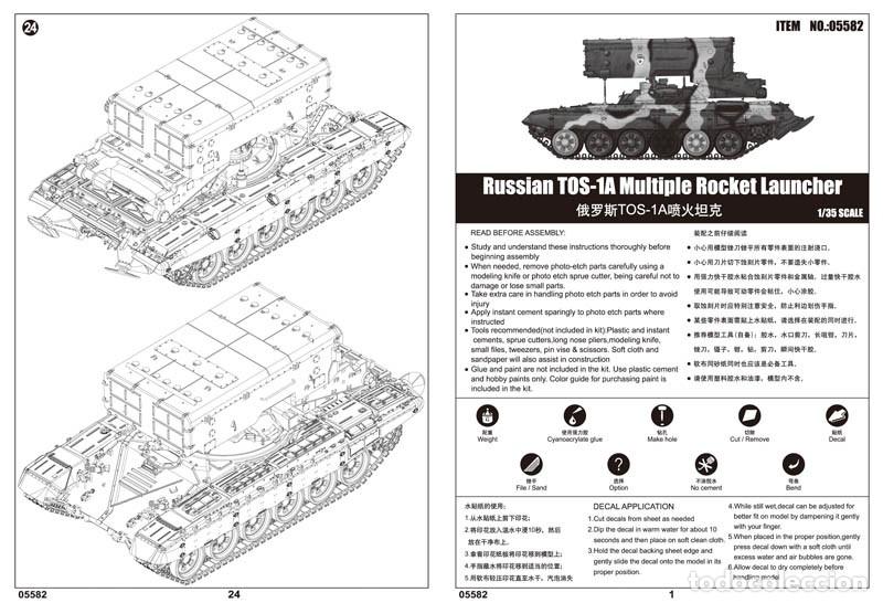 Maquetas: TRUMPETER - Russian TOS-1A Multiple Rocket Launcher 1/35 05582 - Foto 2