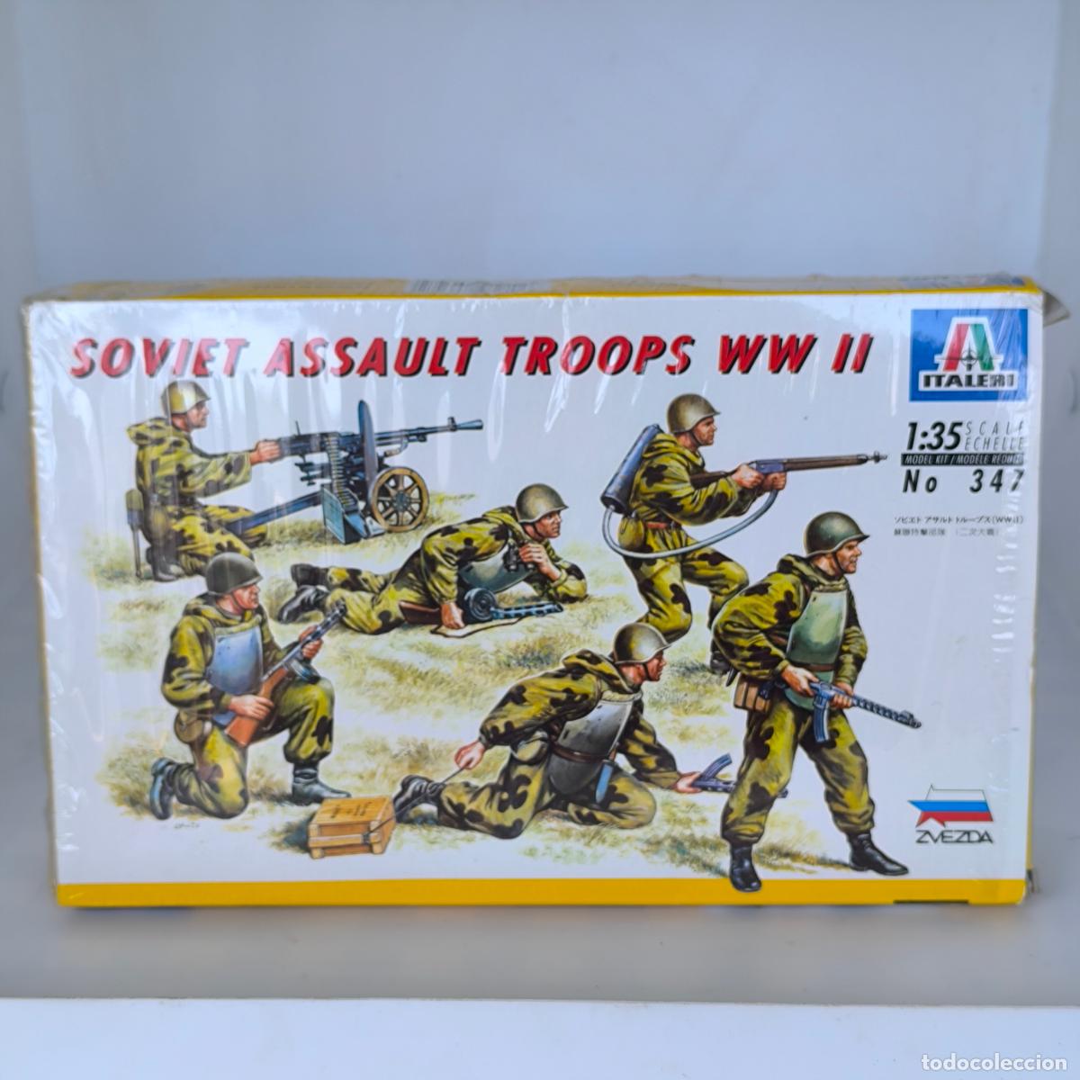 Maquetas: ITALERI 347 - SOVIET ASSAULT TROOPS WWII - 1/35 PLASTIC KIT - Foto 1