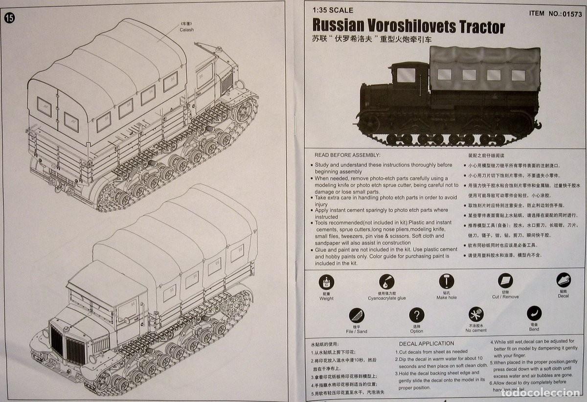 Maquetas: TRUMPETER - Tractor Voroshilovets 1/35 01573 - Foto 3