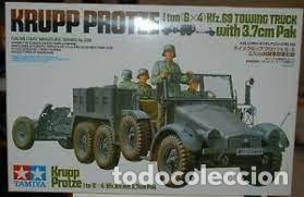 Tamiya – Maquette Krupp Protze Et PaK 3,7cm – Échelle 1/35, 250 Mm, 4 Figurines – Modélisme Militaire