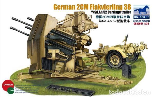 Maquetas: BRONCO - 2cm Flakvierling 38 w/trailer 1/35 35057 - Foto 1