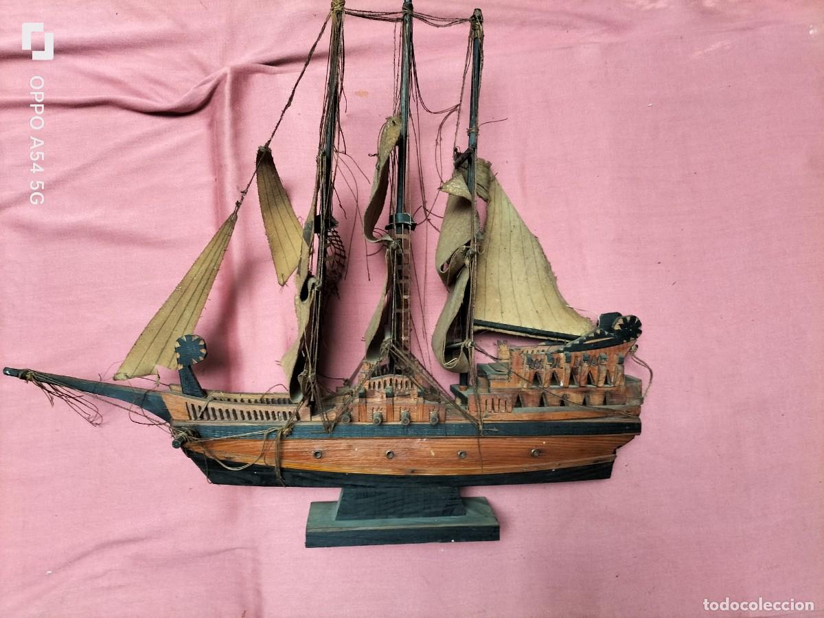 Maquetas: Barco de madera antiguo hecho a mano - Foto 4