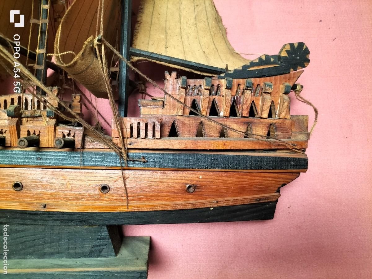 Maquetas: Barco de madera antiguo hecho a mano - Foto 5