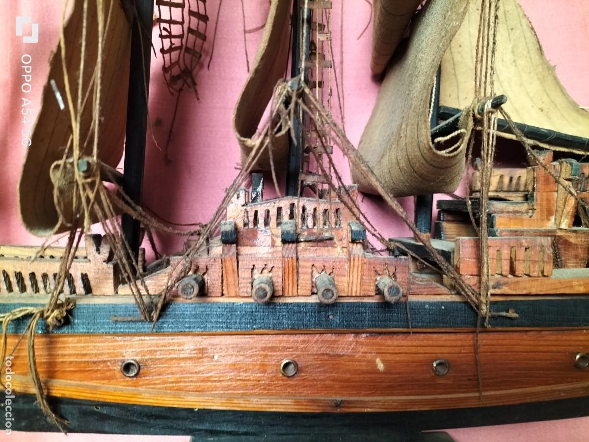 Maquetas: Barco de madera antiguo hecho a mano - Foto 6