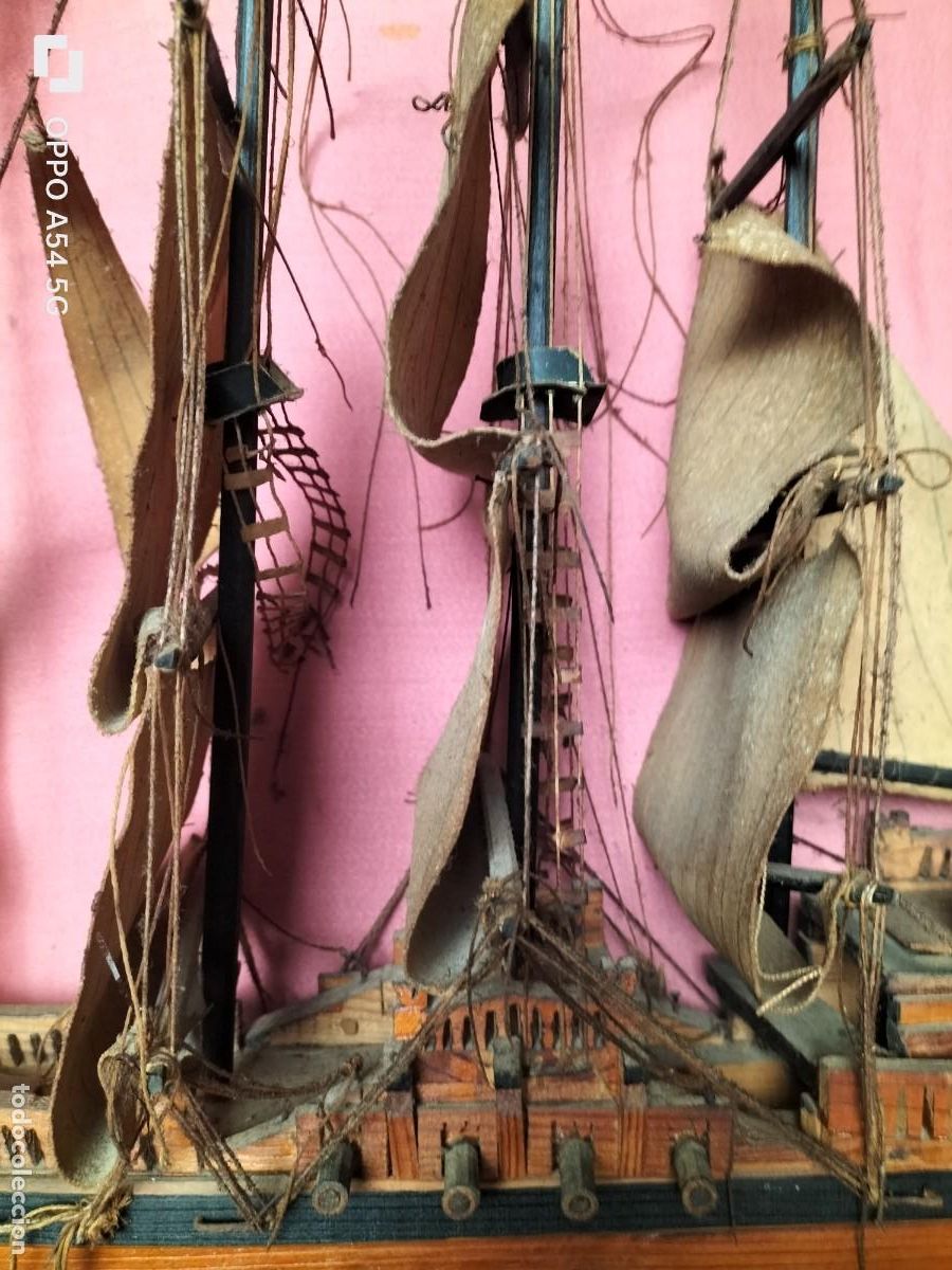 Maquetas: Barco de madera antiguo hecho a mano - Foto 8