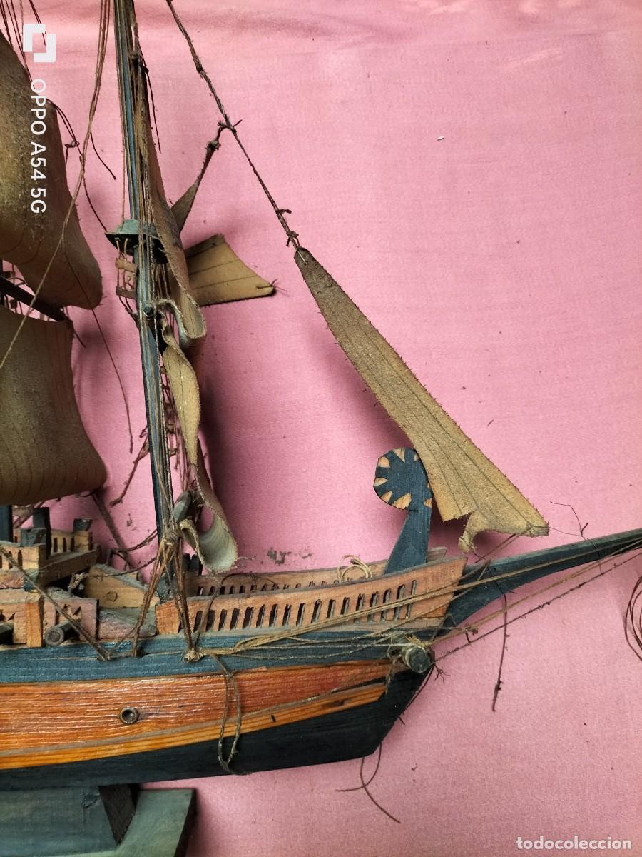 Maquetas: Barco de madera antiguo hecho a mano - Foto 14