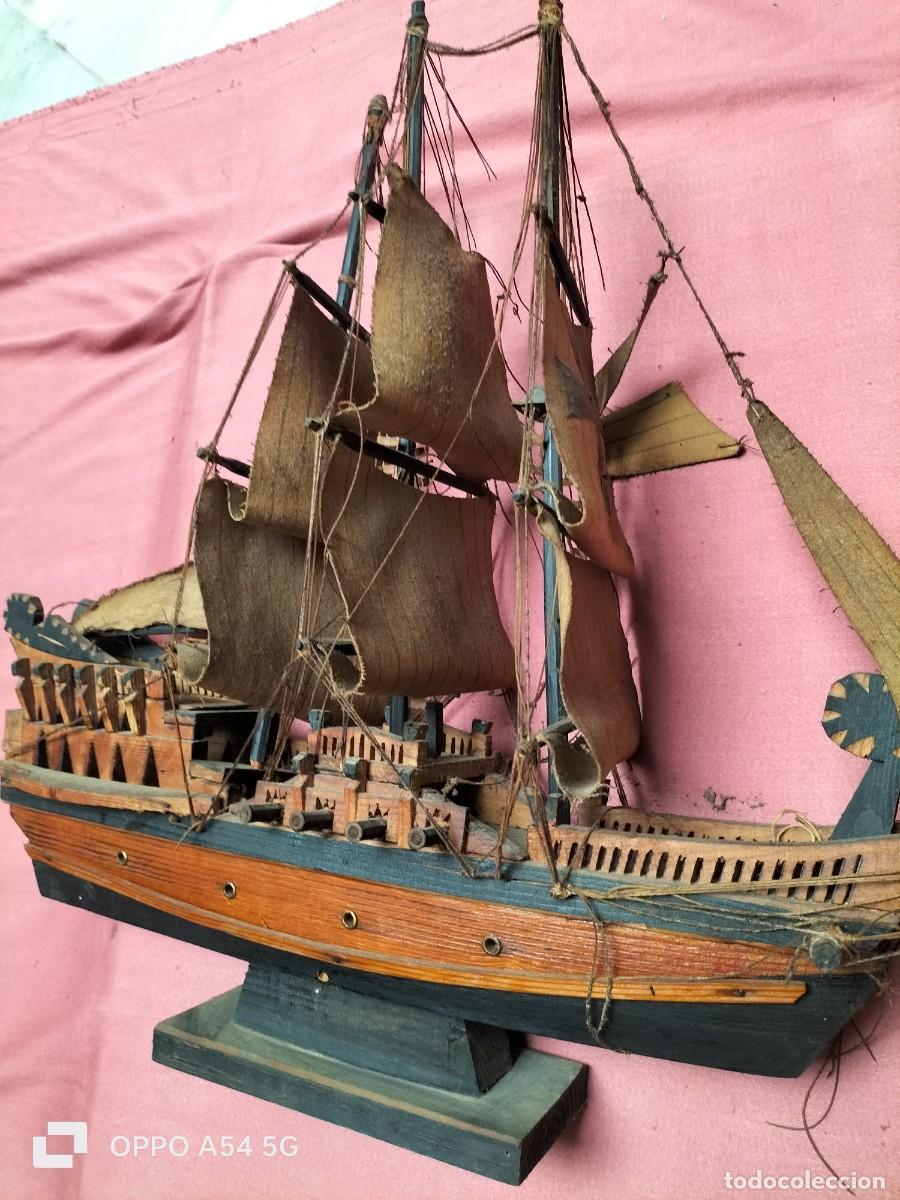 Maquetas: Barco de madera antiguo hecho a mano - Foto 15