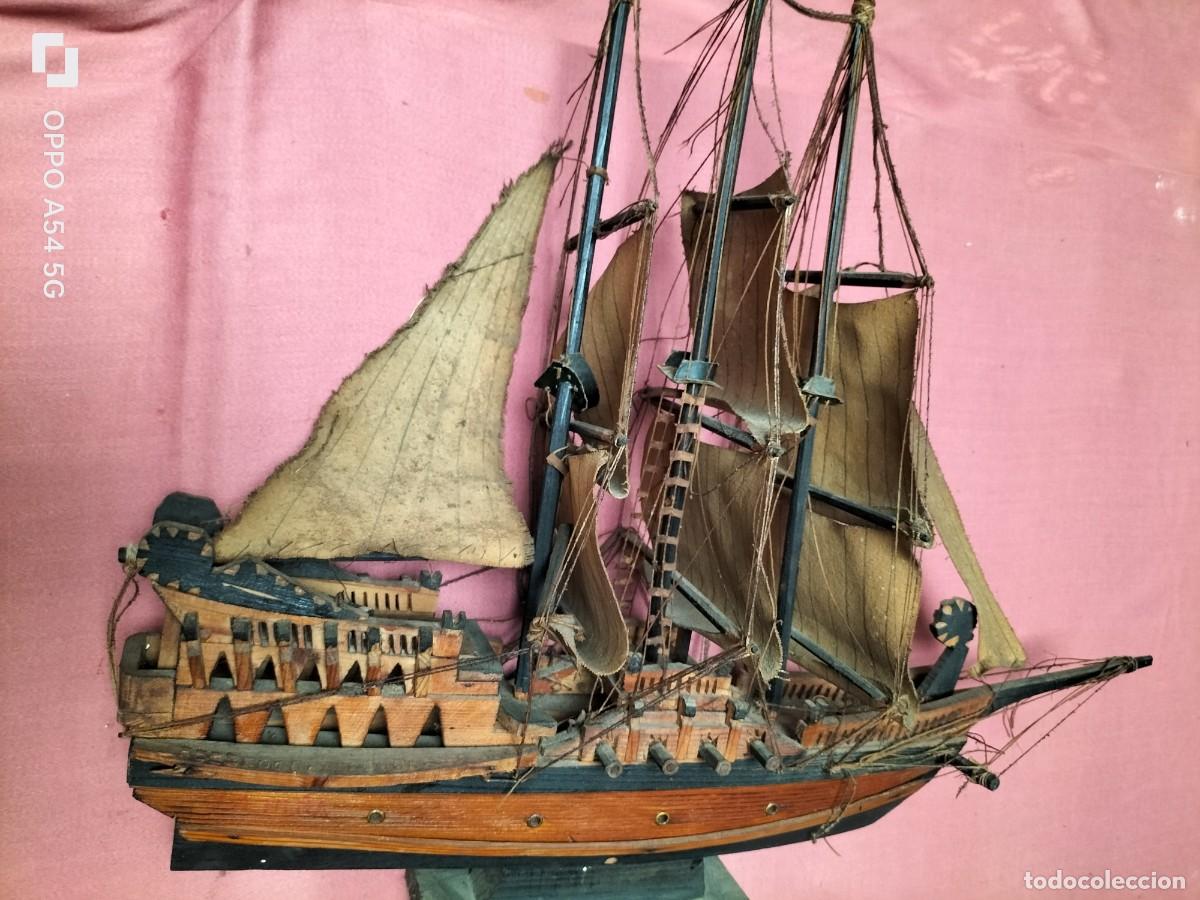 Maquetas: Barco de madera antiguo hecho a mano - Foto 17