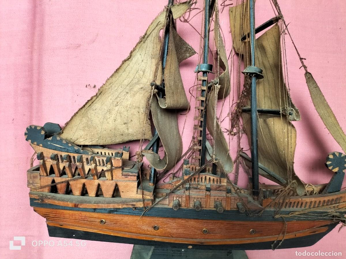 Maquetas: Barco de madera antiguo hecho a mano - Foto 20