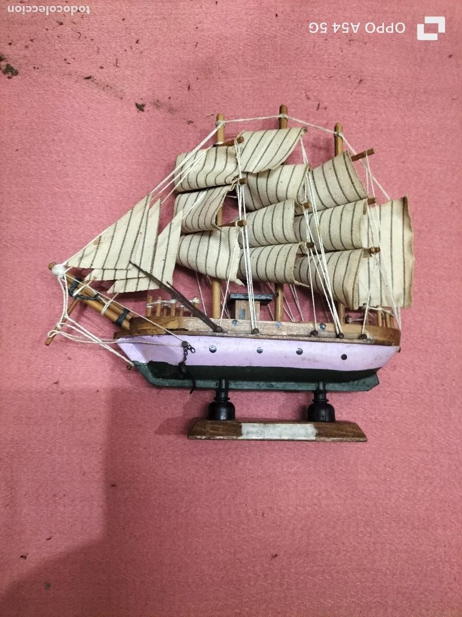 Maquetas: Pareja de barcos de madera hechos a mano - Foto 2