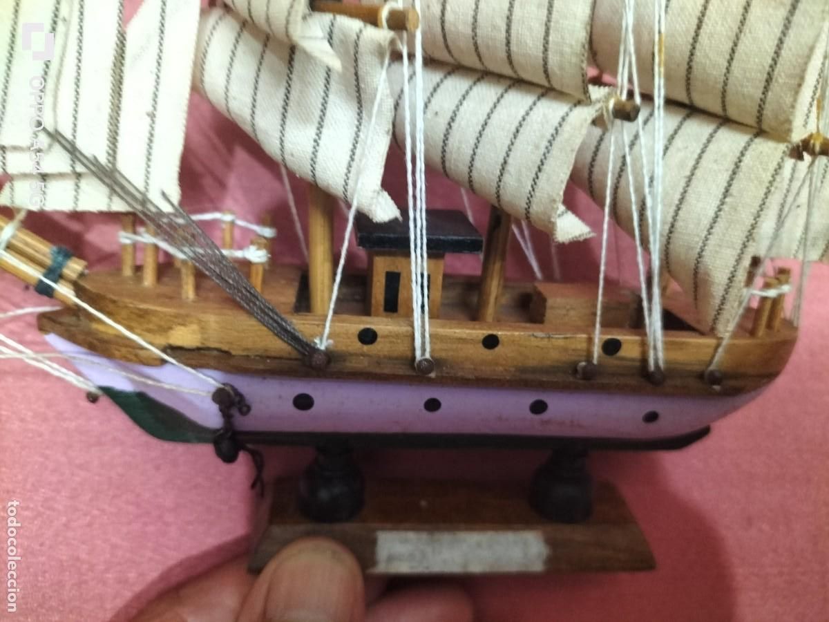 Maquetas: Pareja de barcos de madera hechos a mano - Foto 4
