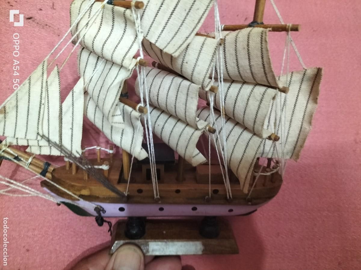 Maquetas: Pareja de barcos de madera hechos a mano - Foto 5