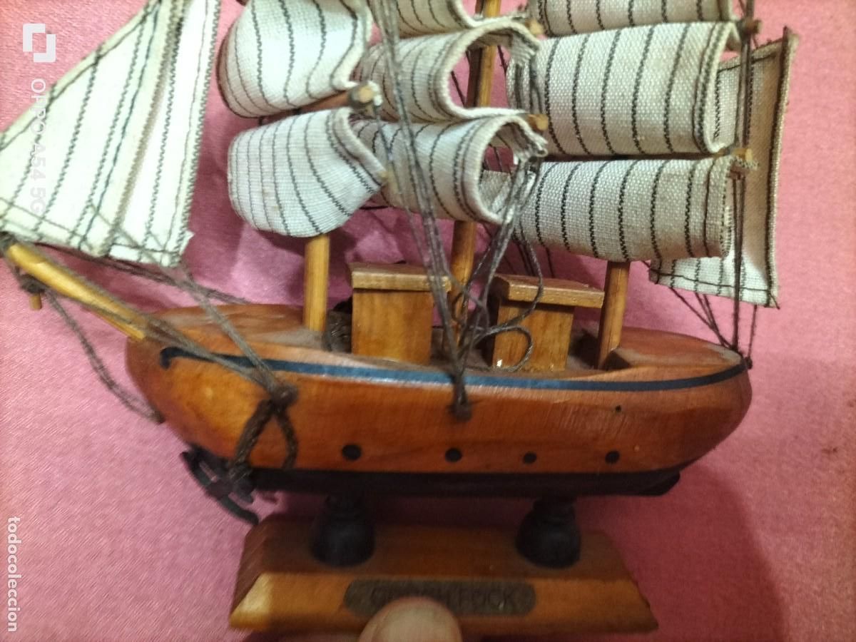 Maquetas: Pareja de barcos de madera hechos a mano - Foto 6