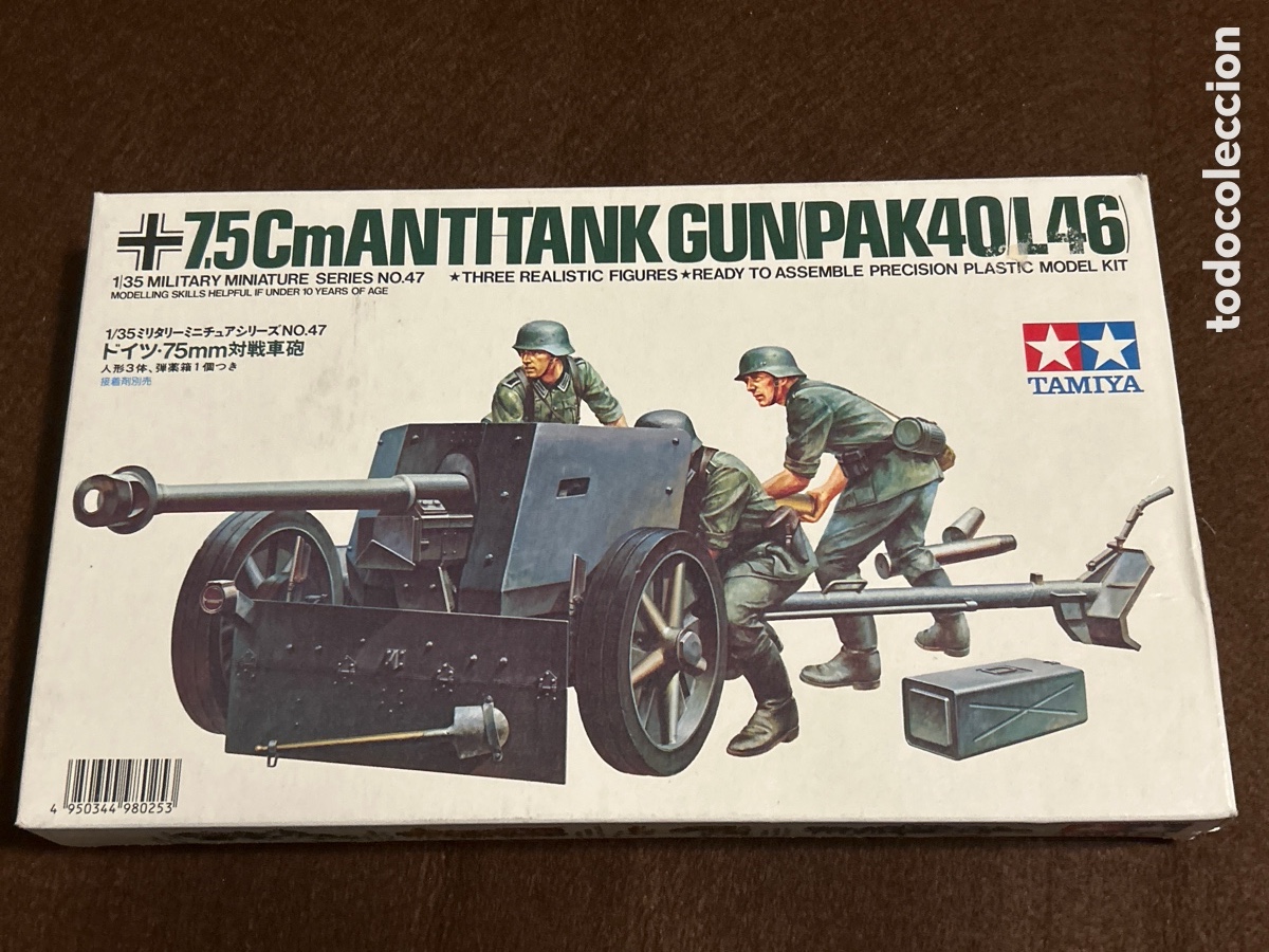 Maquetas: Tamiya 7,5cm antitank gun PAK40/L46 - Foto 1