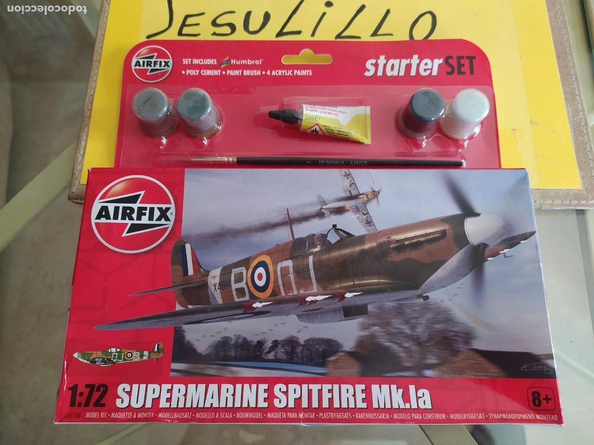 Maquetas: MAQUETA AIRFIX SUPERMARINE SPITFIRE MK.LA 1/72 - Foto 1