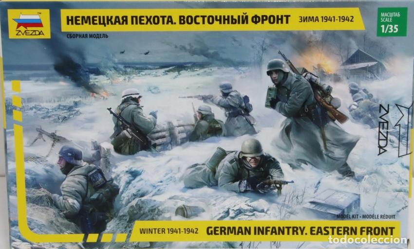 Maquetas: Maqueta figuras alemanas, German infantry Eastern Front 1941-1942, ref. 3627, 1/35, Zvezda