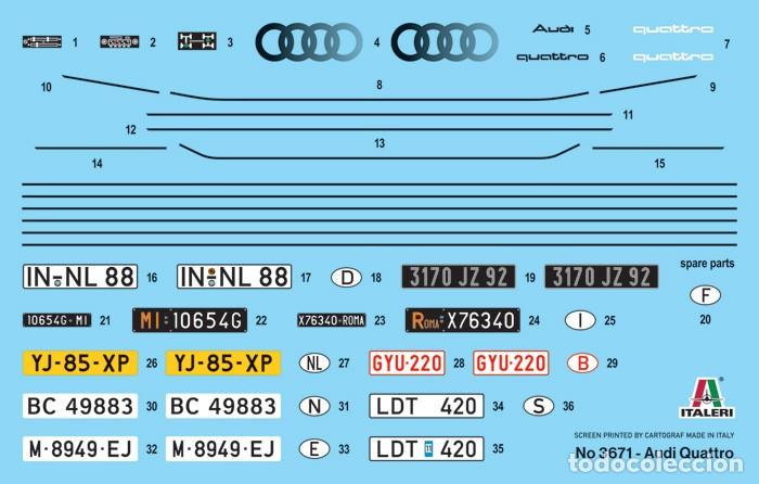Maquetas: ITALERI - Audi Quattro 1/24 3671 - Foto 3