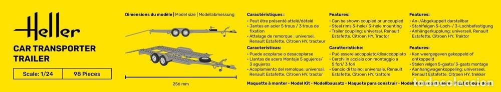 Maquetas: HELLER - Car Transporter Trailer 1/24 80774 - Foto 3