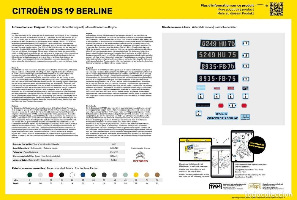 Maquetas: HELLER - Citro&euml;n DS 19 Berline 1/16 80795 - Foto 2