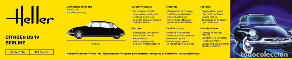 Maquetas: HELLER - Citro&euml;n DS 19 Berline 1/16 80795 - Foto 3