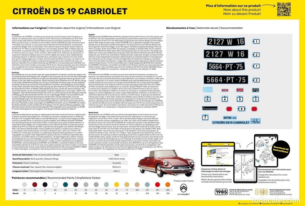 Maquetas: HELLER - Citro&euml;n DS 19 Cabriolet 1/16 80796 - Foto 2