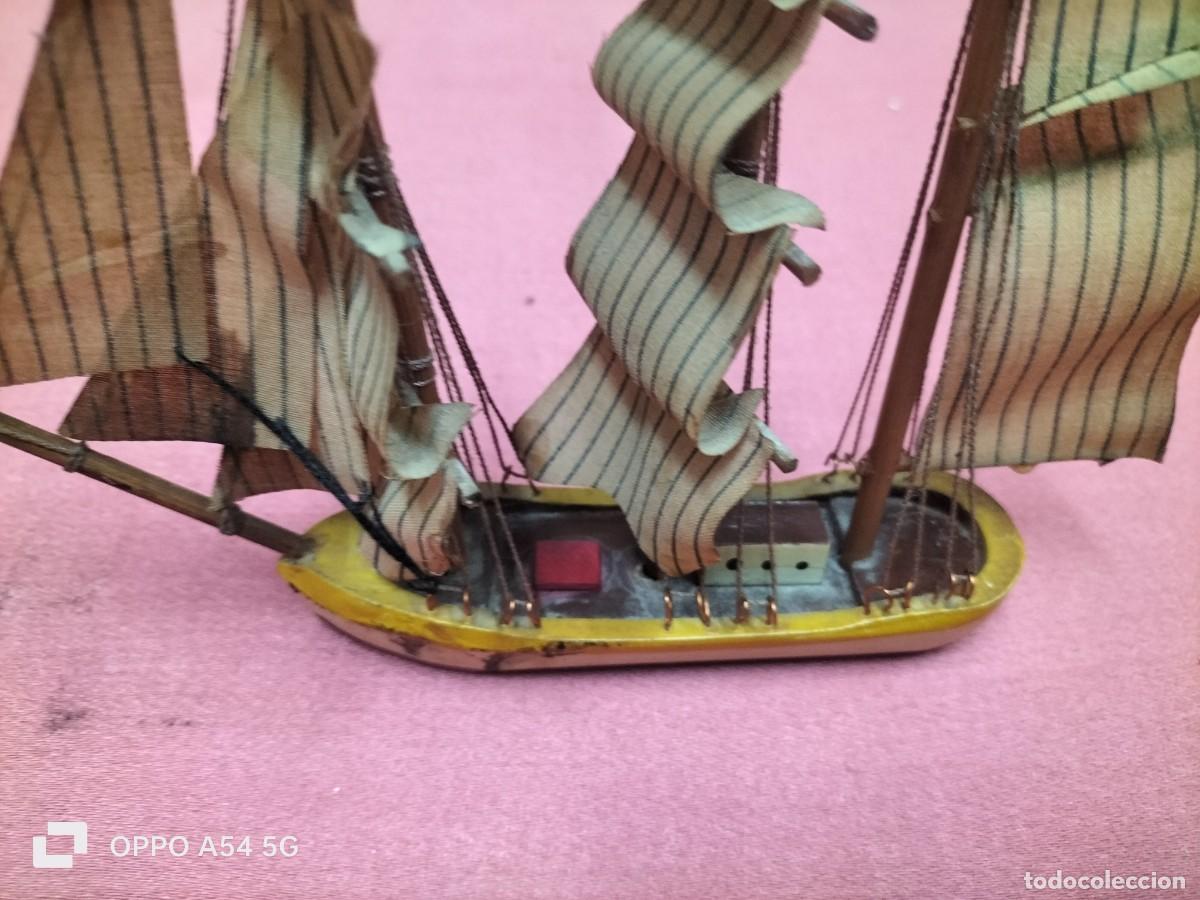 Maquetas: 4 barcos peque&ntilde;os de madera hecho a mano - Foto 2