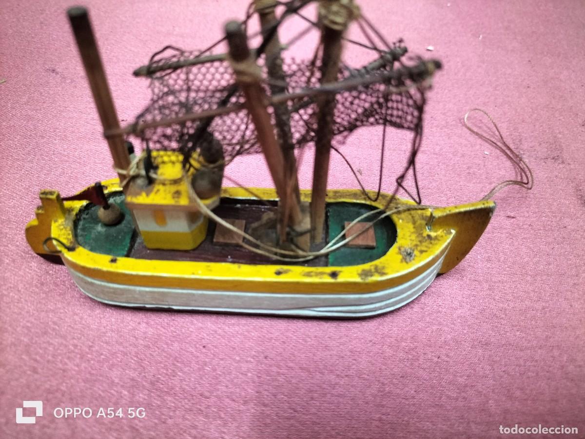 Maquetas: 4 barcos peque&ntilde;os de madera hecho a mano - Foto 5
