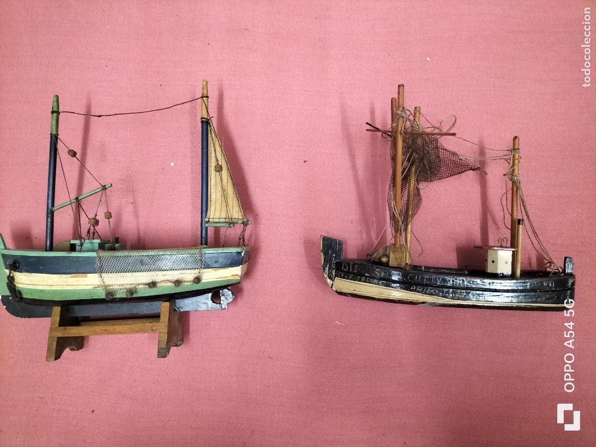 Maquetas: 2 barcos de madera hecho a mano - Foto 1