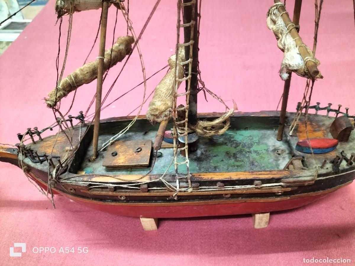 Maquetas: Barco de vela de madera hecho a mano - Foto 4