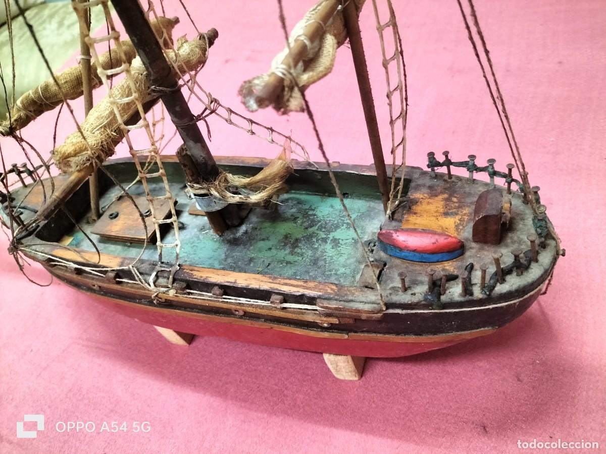 Maquetas: Barco de vela de madera hecho a mano - Foto 6