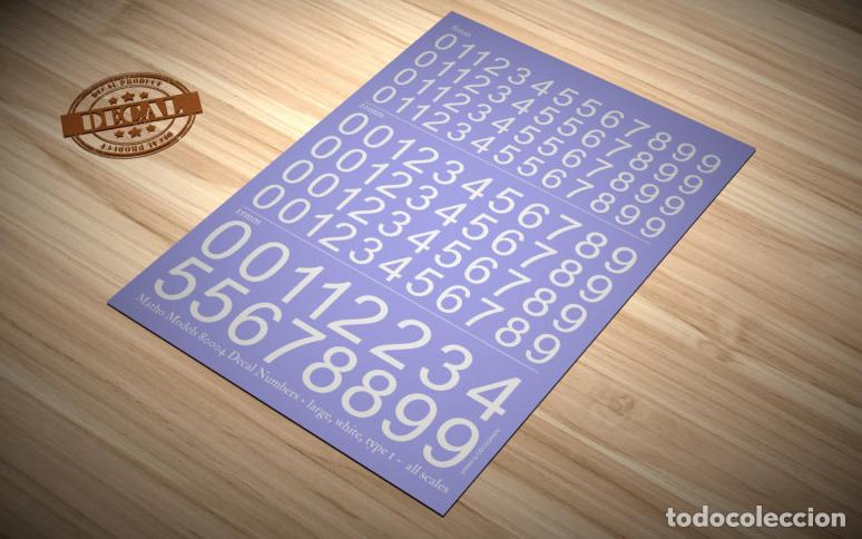 Maquetas: MATHO MODELS - Decal Numbers - large, white, type 1 1/35 80004 - Foto 1