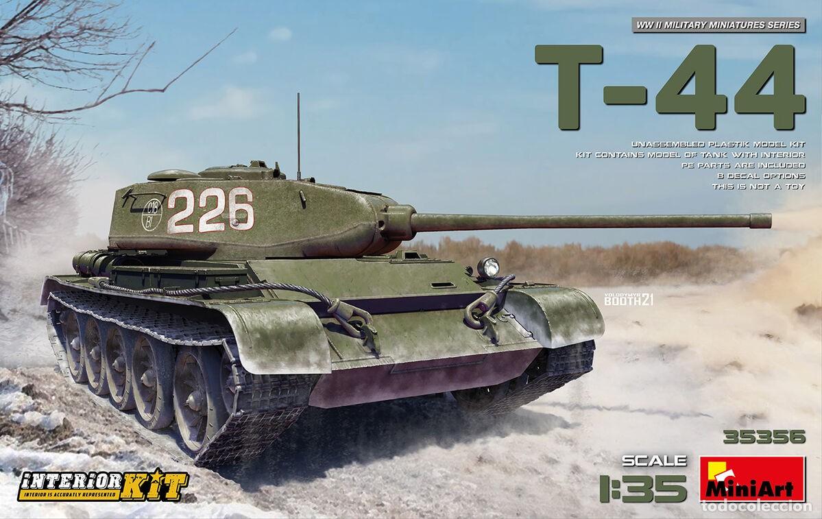 Maquetas: MINIART - T-44 with Interior Kit 1/35 35356 - Foto 1