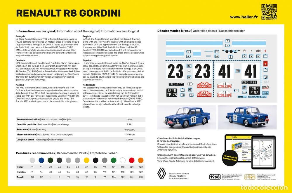 Maquetas: HELLER - Renault 8 Gordini 1/24 80700 - Foto 4
